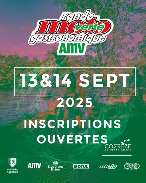 Rando Moto Verte AMV : Les inscriptions sont ouvertes